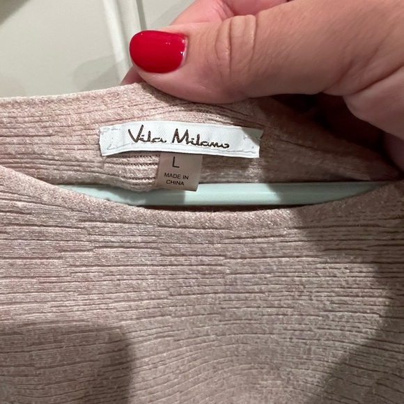 Vera Milano Large batwing pink Textured Knit Top - Picture 3 of 7